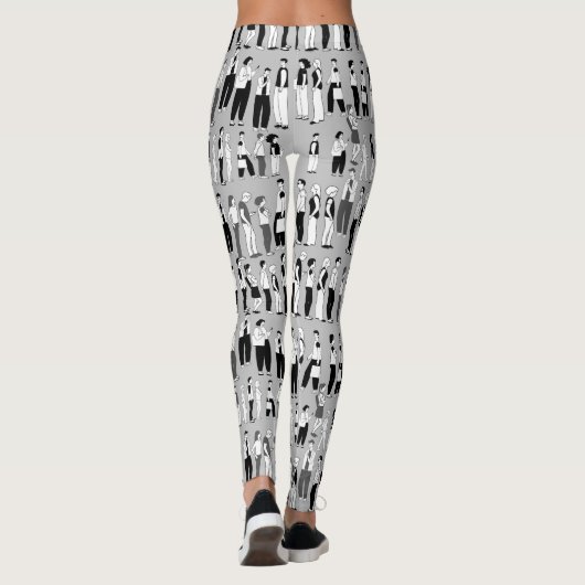 Leggings File d'attente, plus de LGrey BG en file d'attente (Dos)