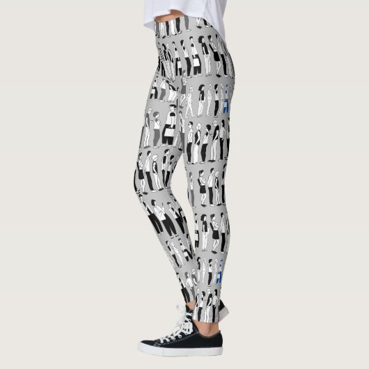 Leggings File d'attente, plus de LGrey BG en file d'attente (Gauche)