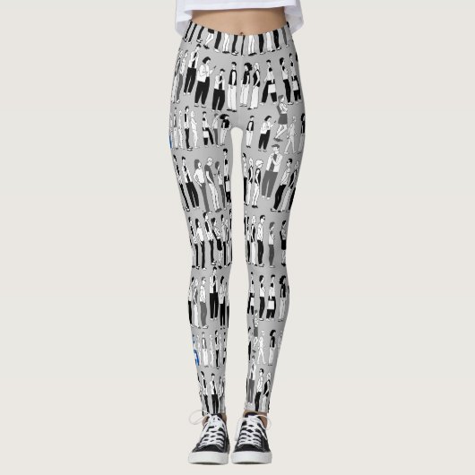 Leggings File d'attente, plus de LGrey BG en file d'attente (Devant)
