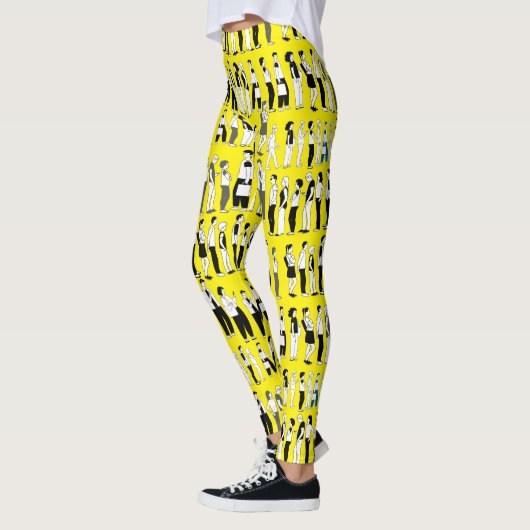 Leggings File d'attente, plus de queue Jaune BG (Gauche)
