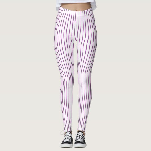Leggings Filet pourpre et blanc (Devant)