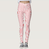 Leggings Filet rouge et blanc (Devant)