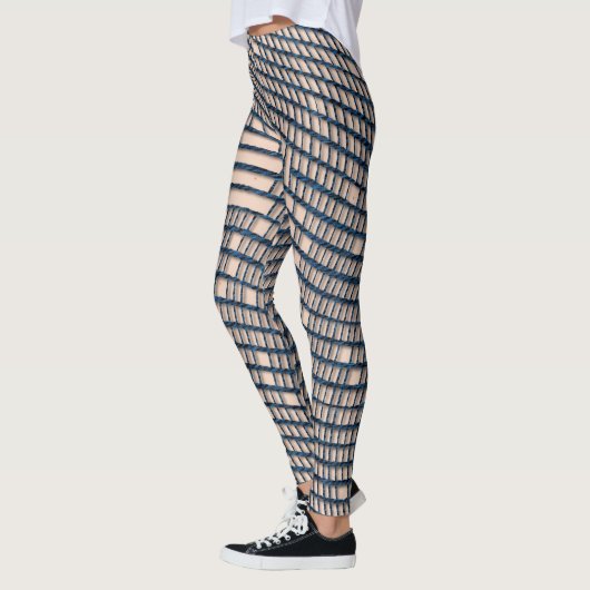 Leggings filetés de compensation bleu (Gauche)