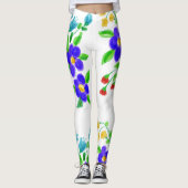 Leggings Fille à fleurs colorées (Devant)