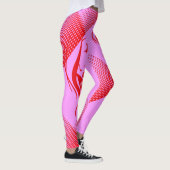 Leggings Fille Aux Cheveux Longues Sur Rose Avec Rouge (Droite)