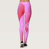 Leggings Fille Aux Cheveux Longues Sur Rose Avec Rouge (Dos)