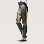 Leggings Fille Avec Une Fraise Élevant Beau Art Spoof (Gauche)