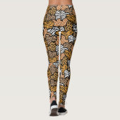 Leggings Fille Beige Poster de animal Coeur Motif (Dos)