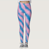 Leggings Fille Bleu et Cloud rose Retro Grandes Esthétiques (Devant)