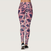 Leggings Fille bleu rose Mandala Floral (Dos)