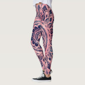 Leggings Fille bleu rose Mandala Floral (Gauche)
