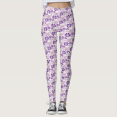 Leggings Fille Blush violet violet Fleur Jardin Doodle (Devant)