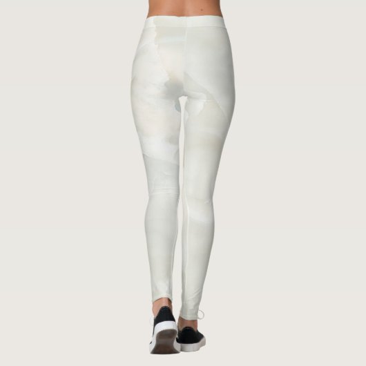 Leggings Fille Cool Marbre blanc moderne Texture (Dos)