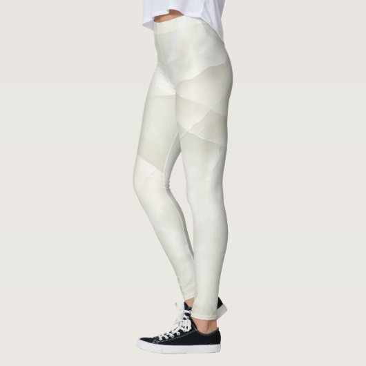 Leggings Fille Cool Marbre blanc moderne Texture (Gauche)