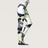 Leggings Fille dans la mode Green Black & White Army (Droite)