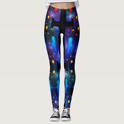 Leggings Fille de l'espace Android mécanique Robot futurist (Devant)