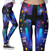Leggings Fille de l'espace Android mécanique Robot futurist