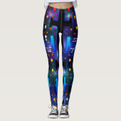 Leggings Fille de l'espace Android mécanique Robot futurist (Devant)