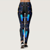 Leggings Fille de l'espace gothique noir Android mécanique (Dos)