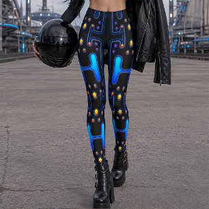 Leggings Fille de l'espace gothique noir Android mécanique