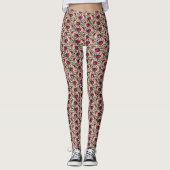 Leggings Fille Empreinte de léopard Floral rose or (Devant)