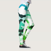 Leggings Fille en mode Vert Bleu Noir & Blanc Armée (Droite)