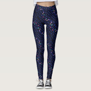 Leggings Fille fantôme cosmique Rave lumière noire