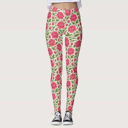 Leggings Fille Florale Lush Peonés Rose (Devant)