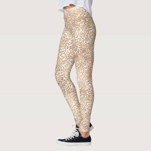 Leggings Fille Glam Gold Empreinte de léopard (Gauche)