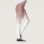 Leggings Fille Glamour Rose Parties scintillant or Gradient (Droite)