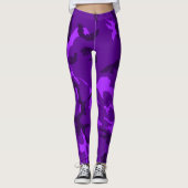 Leggings Fille impertinente exubérante Blacklight pourpre (Devant)