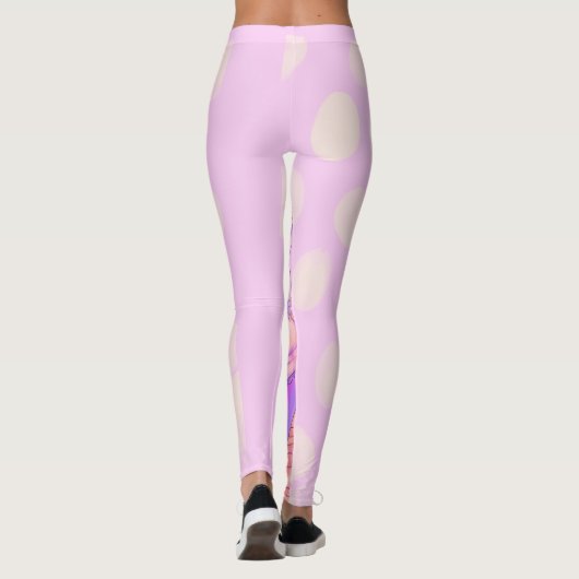 Leggings Fille Macaron rose (Dos)