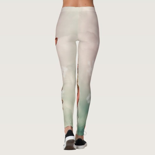 Leggings Fille merveilleuse de steampunk, conception d'or (Dos)