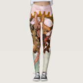 Leggings Fille merveilleuse de steampunk, conception d'or (Devant)