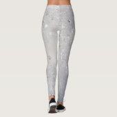 Leggings Fille mignonne Glittery Snowflakes (Dos)