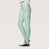 Leggings Fille moderne adorable mignonne, Clé de violon (Gauche)