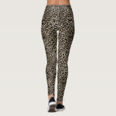 Leggings Fille Noir Empreinte de léopard Glam (Dos)