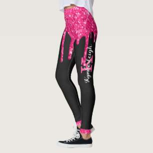 Leggings Fille Noir Hot Rose Parties scintillant Drivers No
