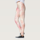 Leggings Fille Peach rose Abstrait (Gauche)