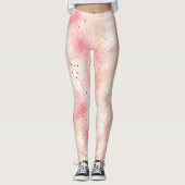 Leggings Fille Peach rose Abstrait (Devant)