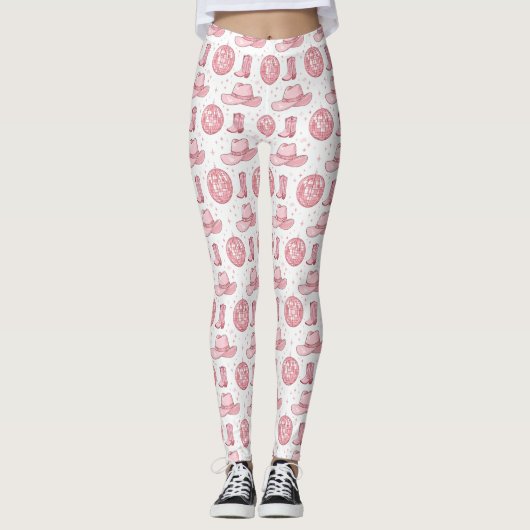 Leggings Fille Pink Cowgirl Disco Party (Devant)