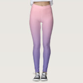 Leggings Fille rose clair périphérique Gradient (Devant)