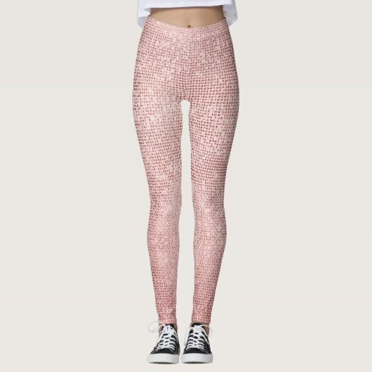 Leggings Fille Rose Gold Sparkle Glam (Devant)