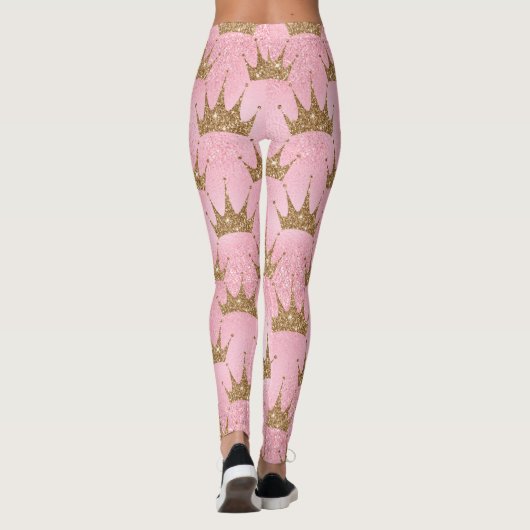 Leggings Fille Rose Parties scintillant Or Crowne Sparkly (Dos)