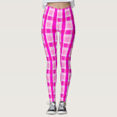 Leggings Fille rose Plaid (Devant)