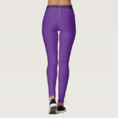 Leggings Fille Violet Avec Nom Personnalisable Et Monogramm (Dos)