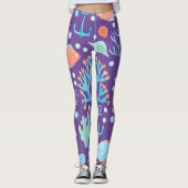Leggings filles aquatiques de sirène de mer unique de (Devant)