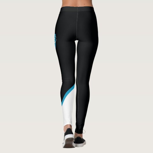 Leggings Filles de karaté - guêtres noires de devise (Dos)