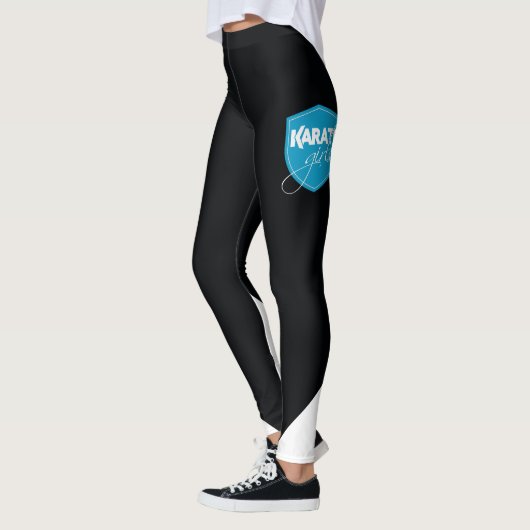 Leggings Filles de karaté - noir de guêtres (Gauche)