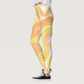Leggings Fils Orangés Et Jaunes Avec Points (Gauche)